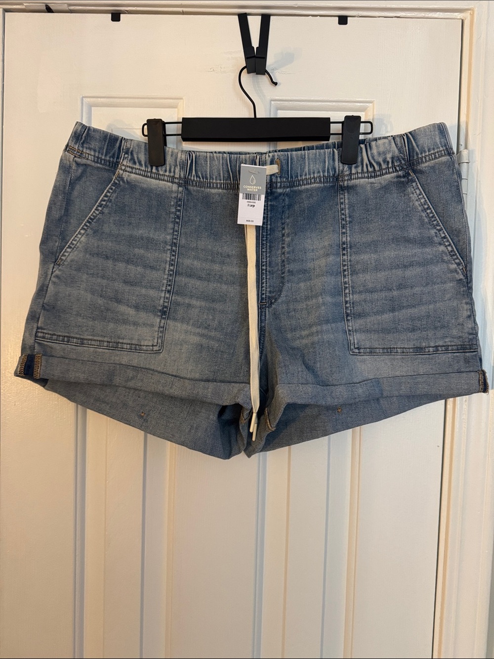 UpWest Light Blue Denim Drawstring Shorts